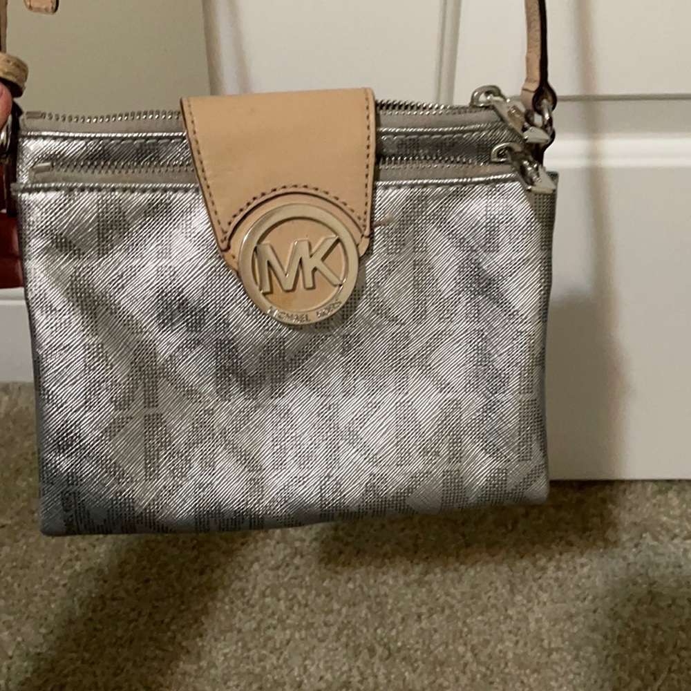Silver Michael Kors cross body
